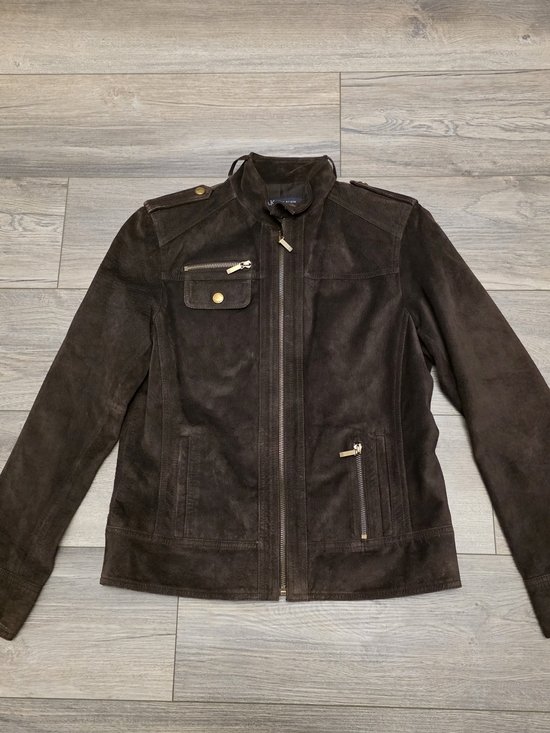 Anne Klein Jackets & Blazers - Anne Klein Brown Genuine Leather Suede Jacket - Woman’s Size Small